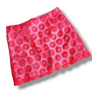 Lilly Pulitzer Pink Floral Mini Skirt